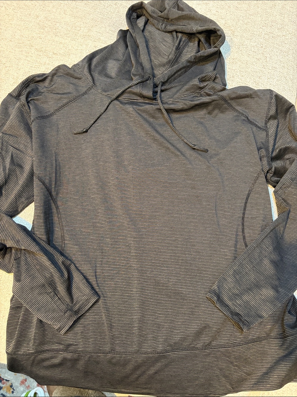MTA Sport Women’s Hooded Long-Sleeve Shirt - Charcoal Stripe